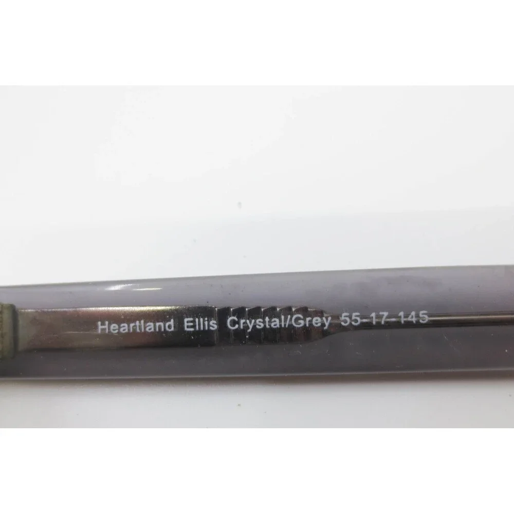 Heartland Ellis Crystal Grey Rectangular Eyeglass Frames 55-17-145 39117